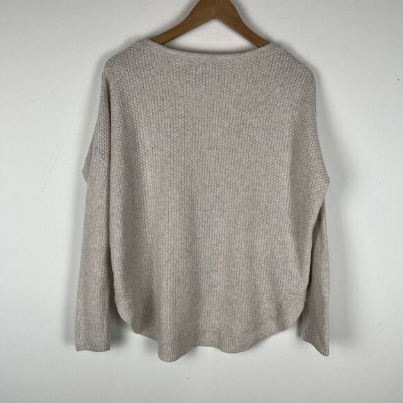 Charlie Cream Sweater Pullover Sz Small Wool Cashmere Blend​​​​ - Picture 3 of 4